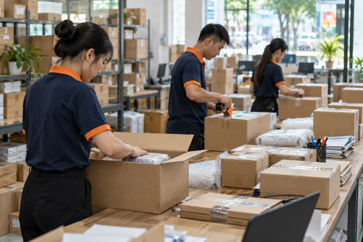 Đóng gói và hải quan